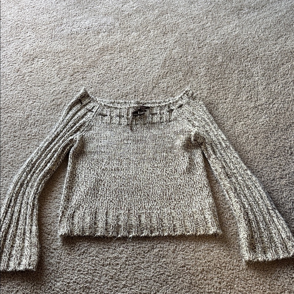 Newport News Off-the-Shoulder brown Sweater